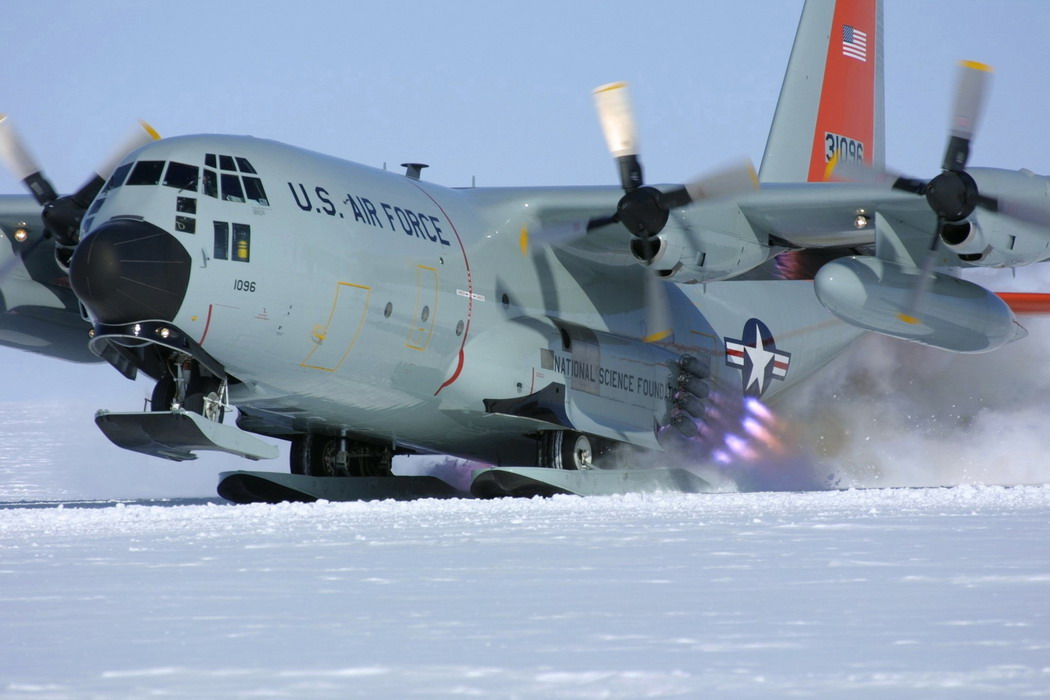 Adding Skis and Rockets to a Lockheed C-130 Hercules