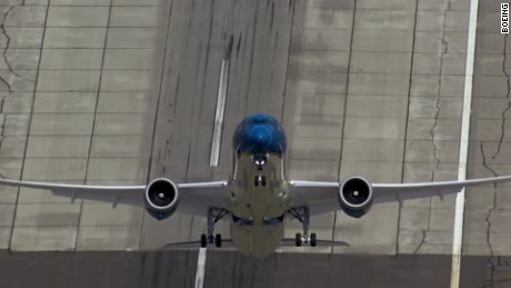 Boeing 787 Dreamliner near vertical takeoff