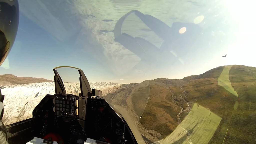 Watch as F-16s Race Past Glaciers and Icebergs in Greenland