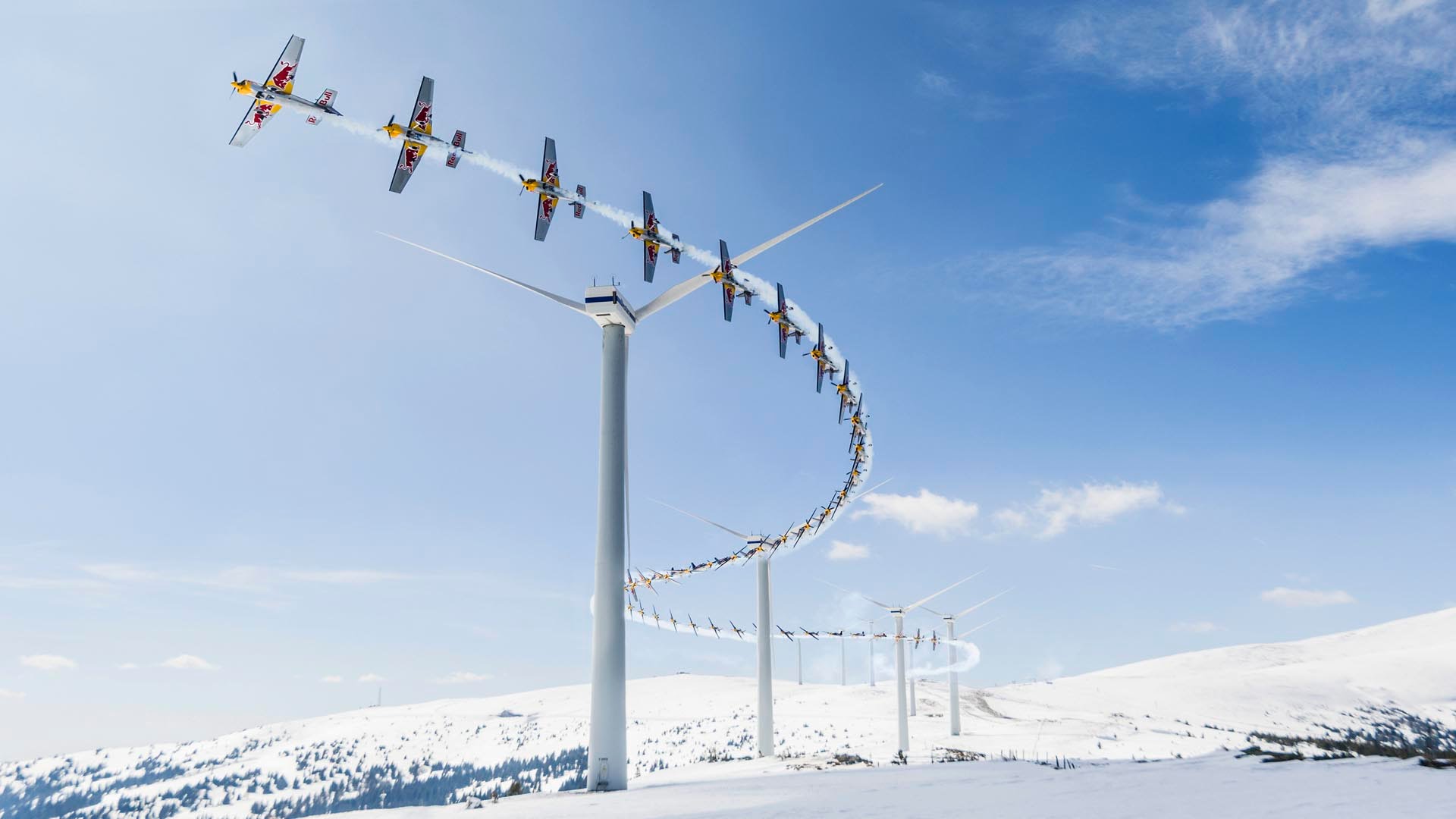 High Speed Slalom Flying Through Wind Farm